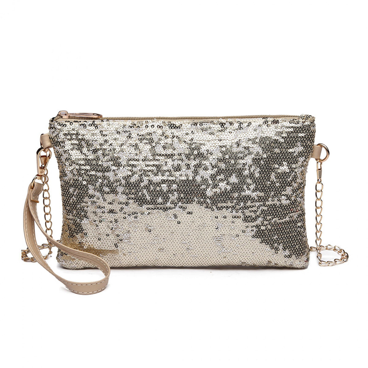 Kono Miss Lulu Sequins Clutch Evening Bag Light