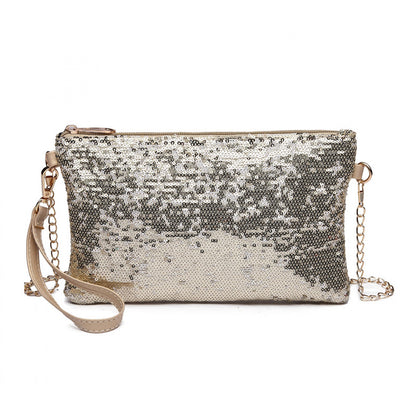 Kono Miss Lulu Sequins Clutch Evening Bag Light