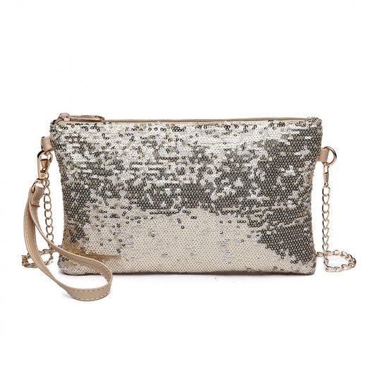 Kono Miss Lulu Sequins Clutch Evening Bag Light