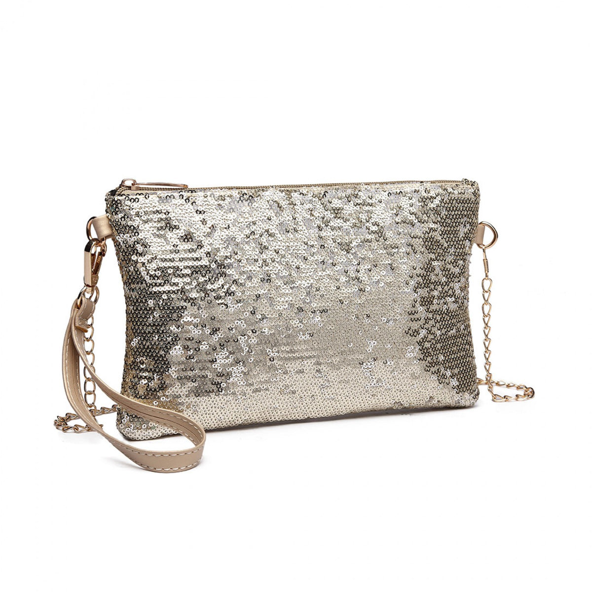 Kono Miss Lulu Sequins Clutch Evening Bag Light