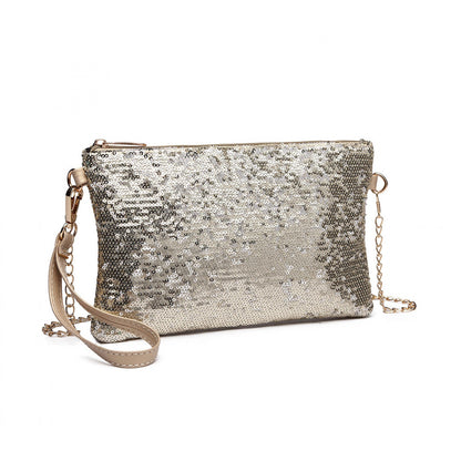 Kono Miss Lulu Sequins Clutch Evening Bag Light