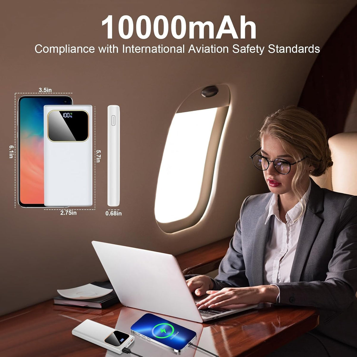 Power Bank 10000Mah, 22.5W Portable Charger for Iphone&Android