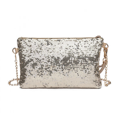 Kono Miss Lulu Sequins Clutch Evening Bag Light
