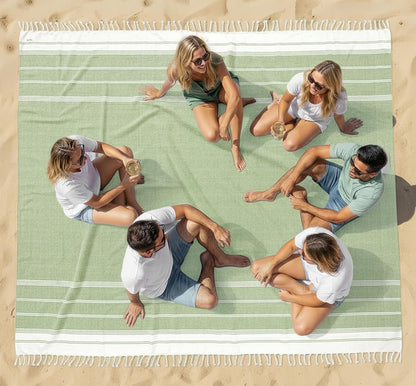 Extra Large Turkish Cotton Beach Towel Blanket – Jumbo Sand-Free Quick Dry Travel Blanket – Oversized 208X208 Cm Towel for Camping, Beach & Picnic - Regal Orchid