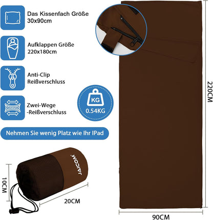 Sleeping Bag Liner, Ultralight Travel Sheets, Soft & Portable