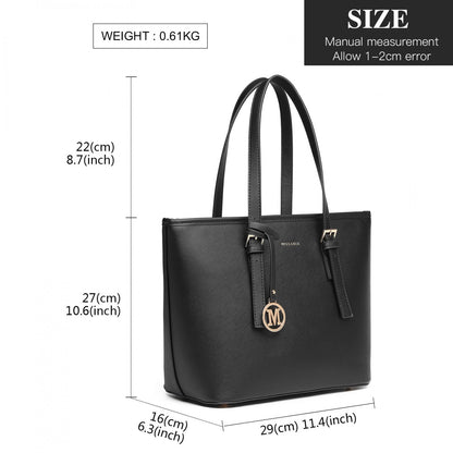 Miss Lulu Minimalist Tote Handbag Structured