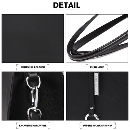 Miss Lulu Glossy Detail Shoulder Bag