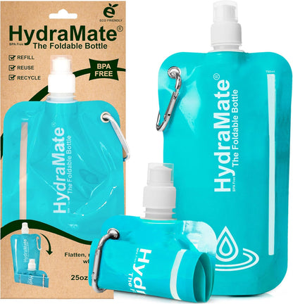 Collapsible Water Bottle - Foldable Water Bottle - 750Ml Blue