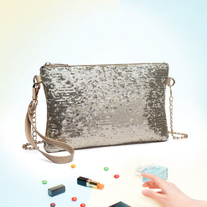 Kono Miss Lulu Sequins Clutch Evening Bag Light
