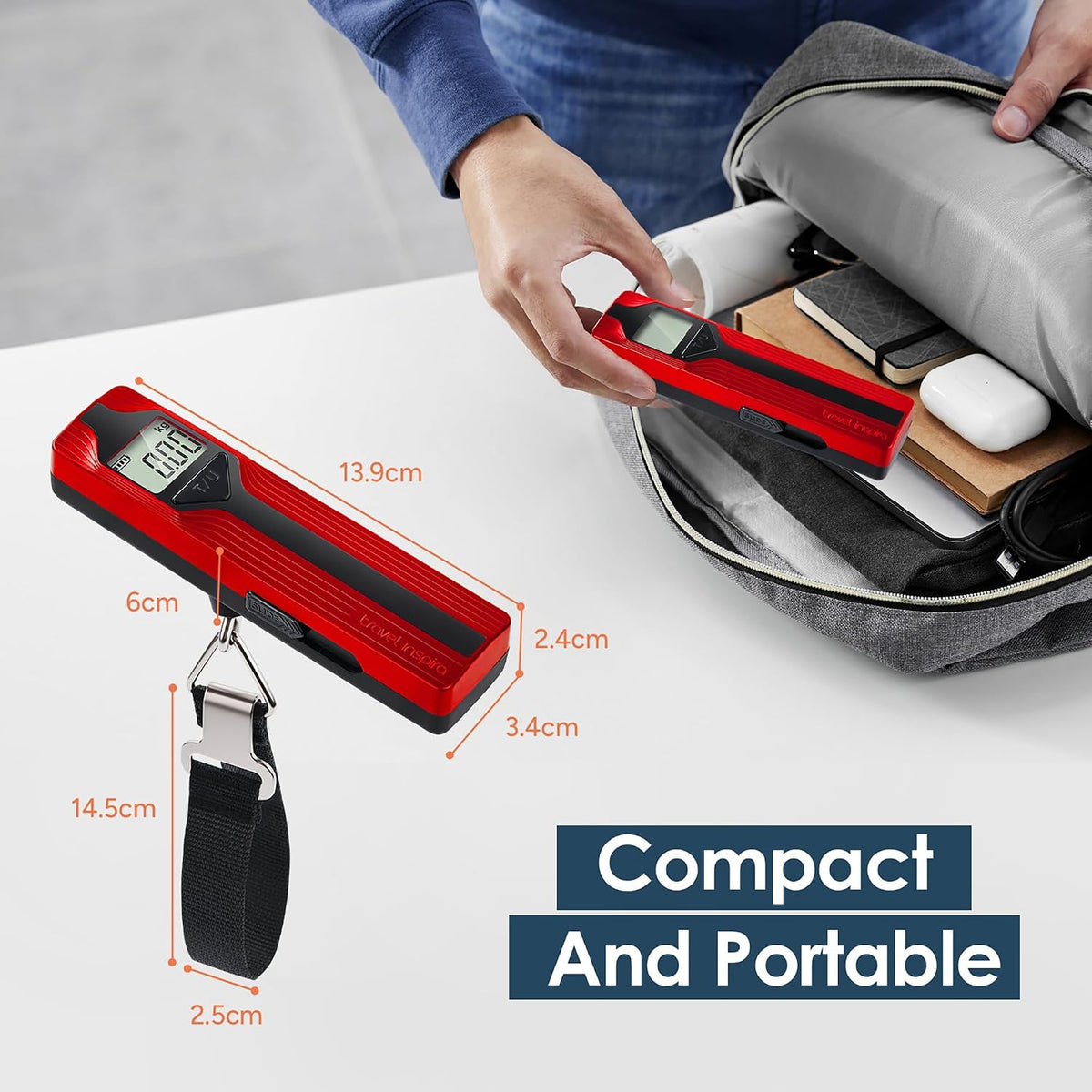 Battery-Free Luggage Scale, Suitcase Weighing Scales