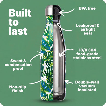 Stainless Steel Water Bottle 500Ml Vacuum Insulated Metal Flask