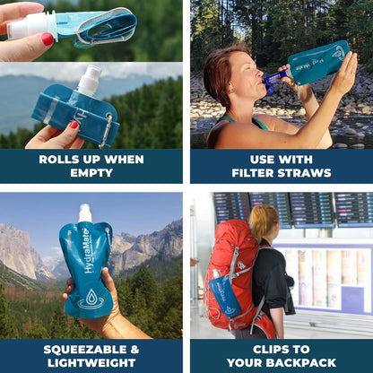 Collapsible Water Bottle - Foldable Water Bottle - 750Ml Blue