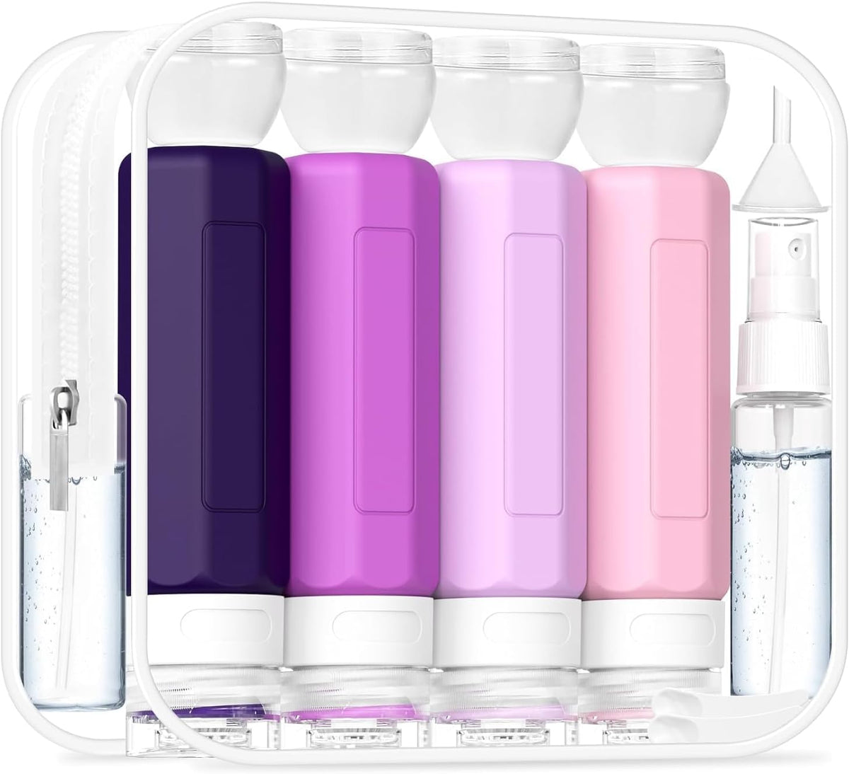 17PCS Travel Bottles for Toiletries, Colorful, 100Ml
