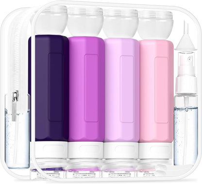 17PCS Travel Bottles for Toiletries, Colorful, 100Ml