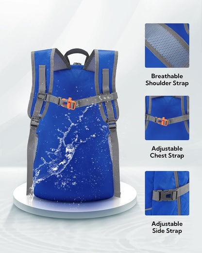 Foldable Lightweight Hiking Backpack: 25L Packable Rucksack