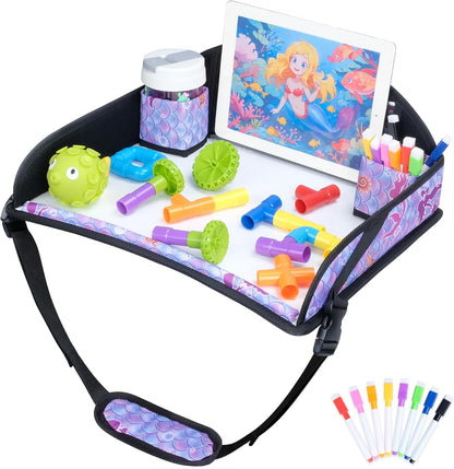 Kids Travel Tray for Car Seat, Road Trip Activities for Kids
