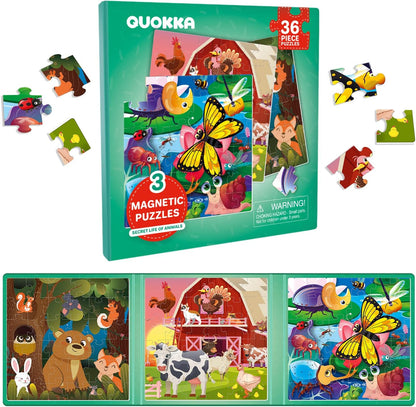 Toddler Magnetic Puzzles for 3 4 Year Olds - Travel Games for Kids 3-5