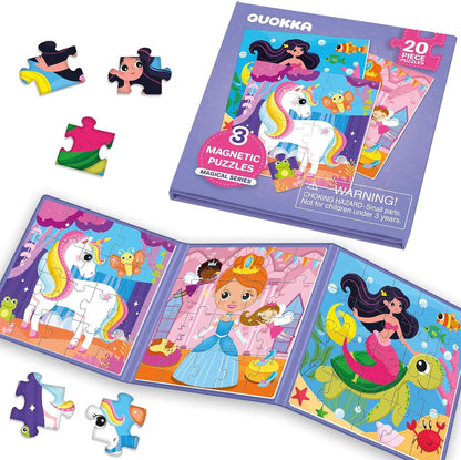 Toddler Magnetic Puzzles for 3 4 Year Olds - Travel Games for Kids 3-5