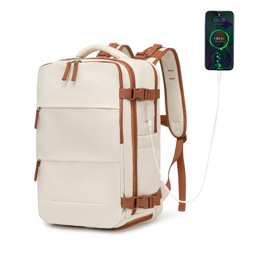 Kono Multi-Functional Breathable Travel Backpack With USB Charging Port And