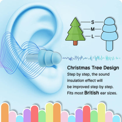 6Pairs Ear Plugs with Eye Mask Gift Set Multicoloured