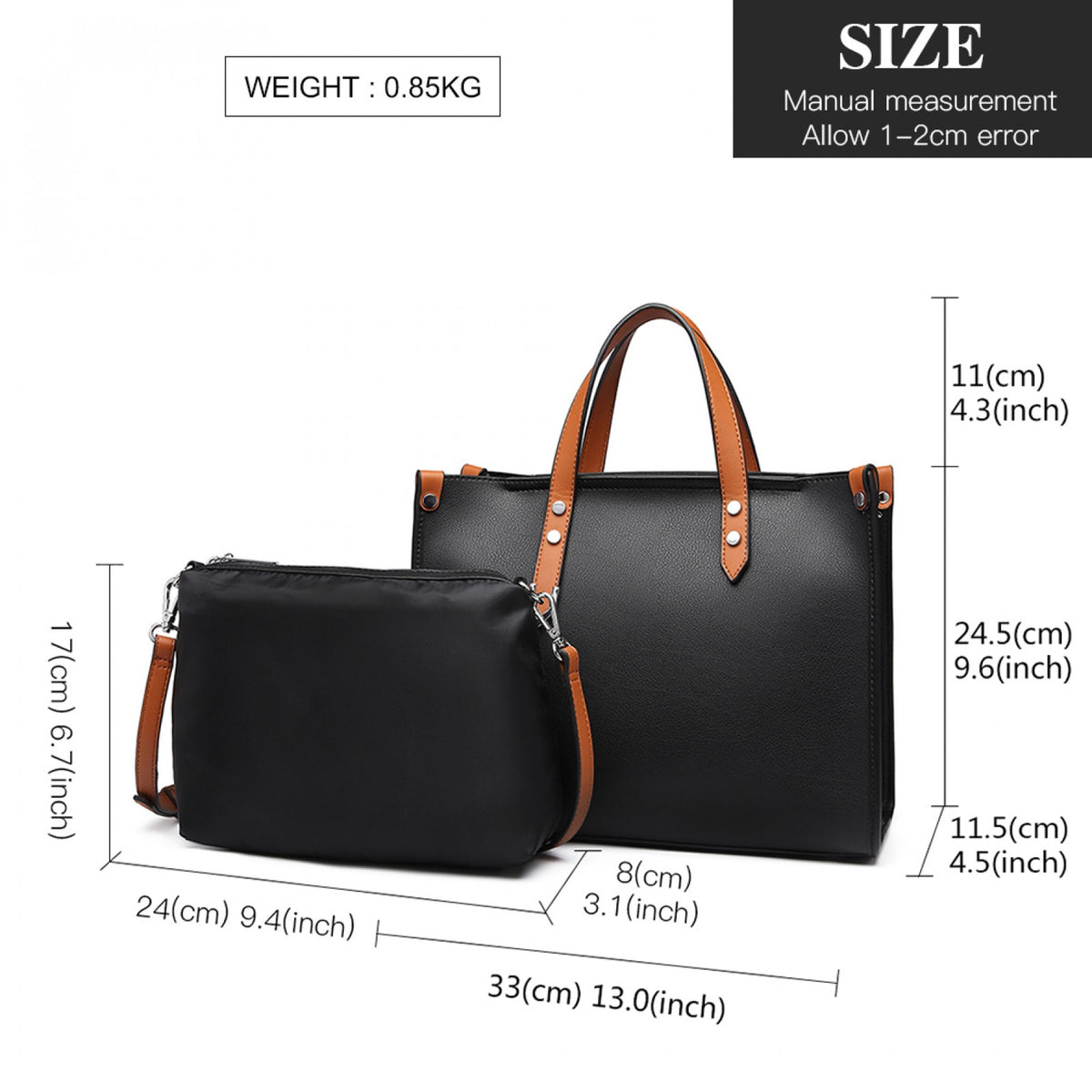 Miss Lulu Structured Shoulder Bag