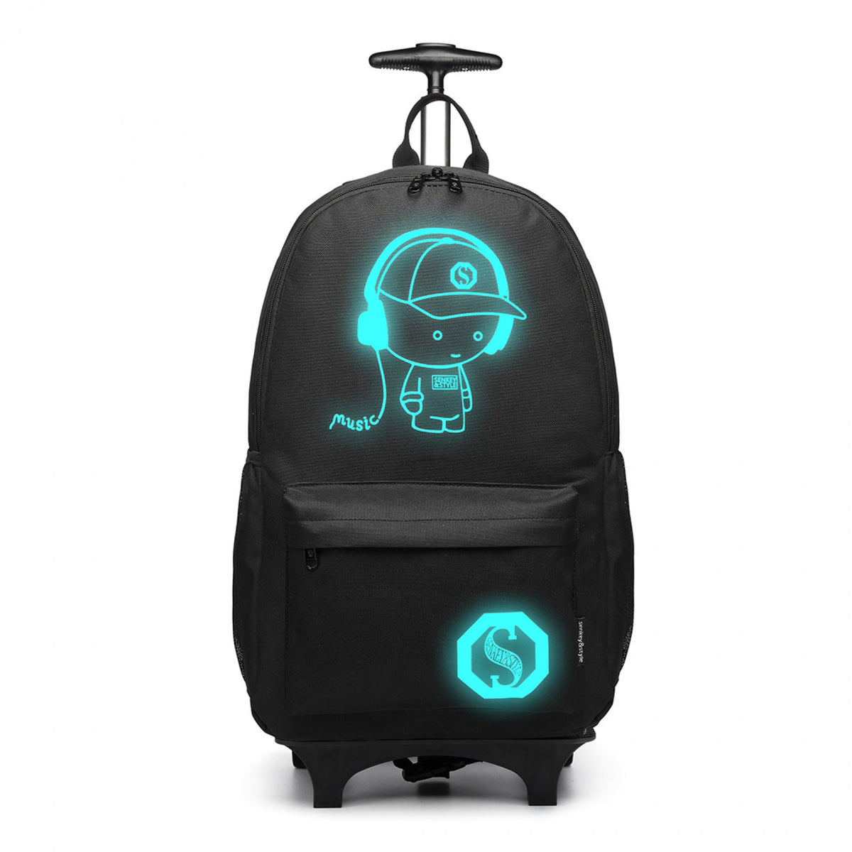 Kono Multi-functional Glow-in-the-Dark Trolley Backpack