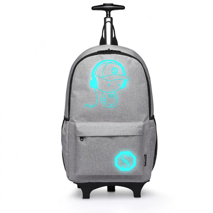 Kono Multi-functional Glow-in-the-Dark Trolley Backpack