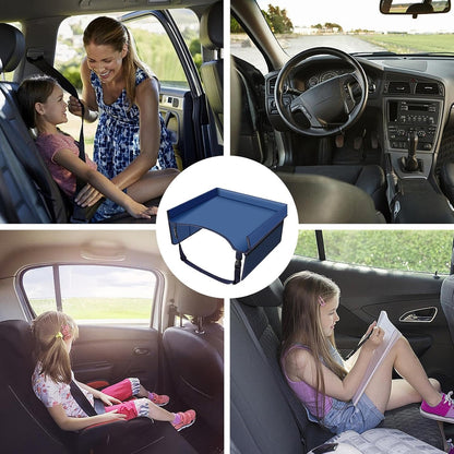 Folding Kids Lap Desk - Car Seat Travel Tray for Road Trip Activities