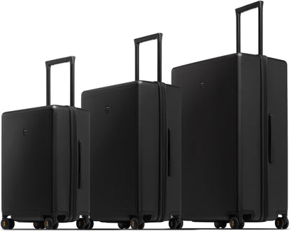 Checked Luggage 24 Inch Suitcase Hand Luggage Lightweight 100% PC Micro-Diamond Textured Design, Medium Size with Wheels, TSA Approved Hard Shell for Women Men for Travel(66Cm, 65,Dark Grey)