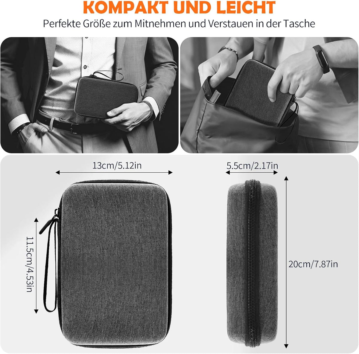 Portable Cable Organiser Bag - with 4 Buckles