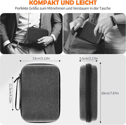 Portable Cable Organiser Bag - with 4 Buckles