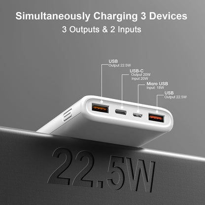 Power Bank 10000Mah, 22.5W Portable Charger for Iphone&Android