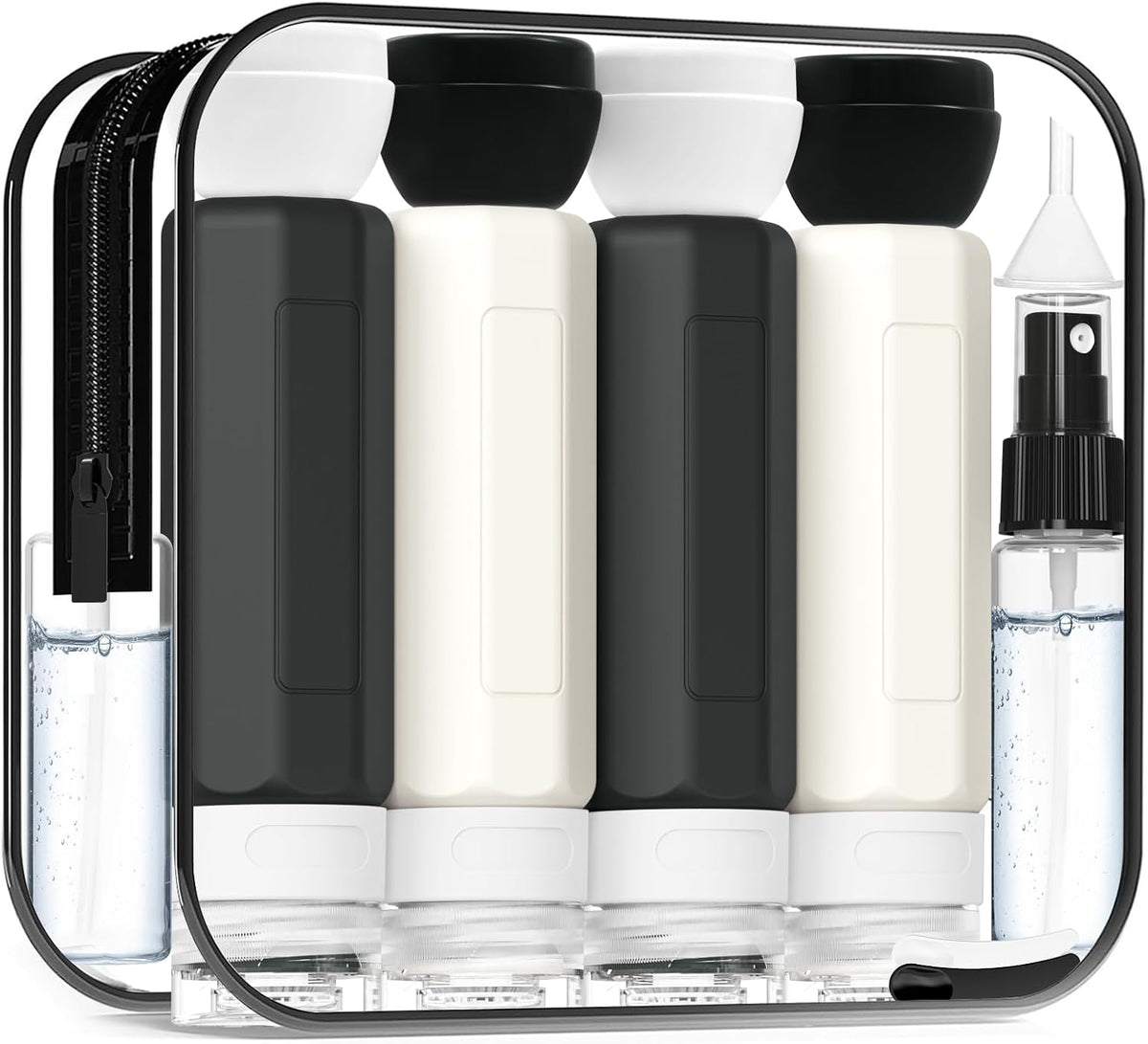 17PCS Travel Bottles for Toiletries, Colorful, 100Ml