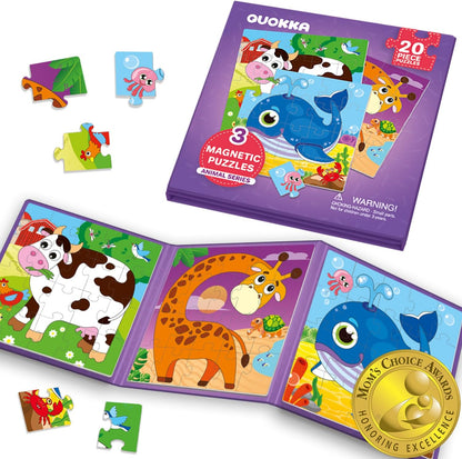 Toddler Magnetic Puzzles for 3 4 Year Olds - Travel Games for Kids 3-5