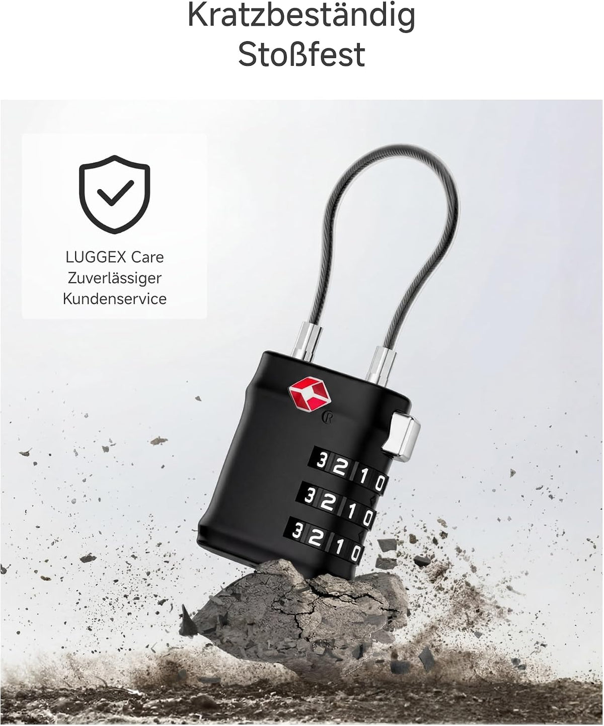 Suitcase Locks, Luggage Locks, TSA Approved Luggage Locks,Charcoal,2