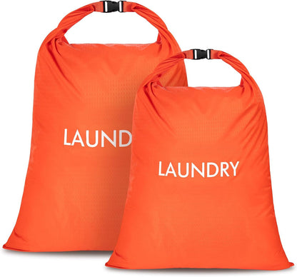 2 Pack Travel Laundry Bag, Nylon Washing Bags for Laundry, Camping