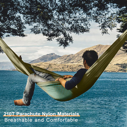 Camping Hammock with Mosquito Net, Ultralight 210T Nylon 102×51’’
