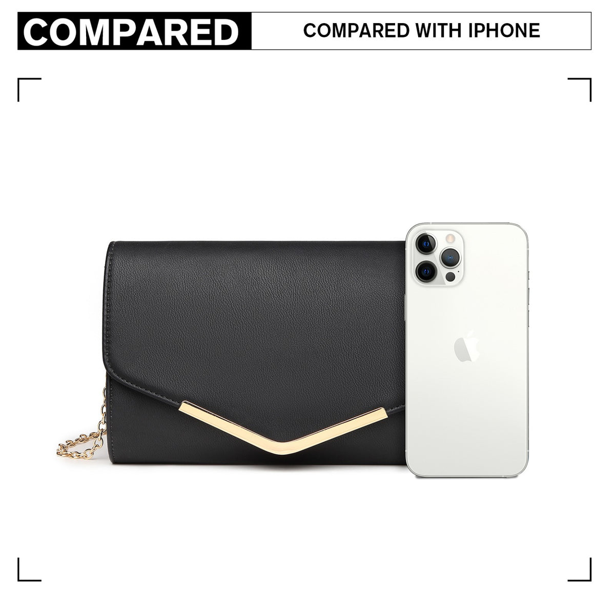 Miss Lulu Vegan Envelope Clutch Bag