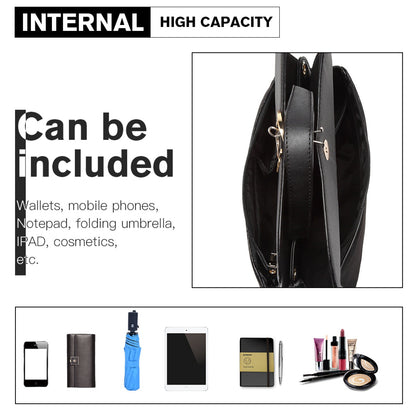 Kono Miss Lulu Stylish Ladies Leather Handbag Shoulder Bag Black