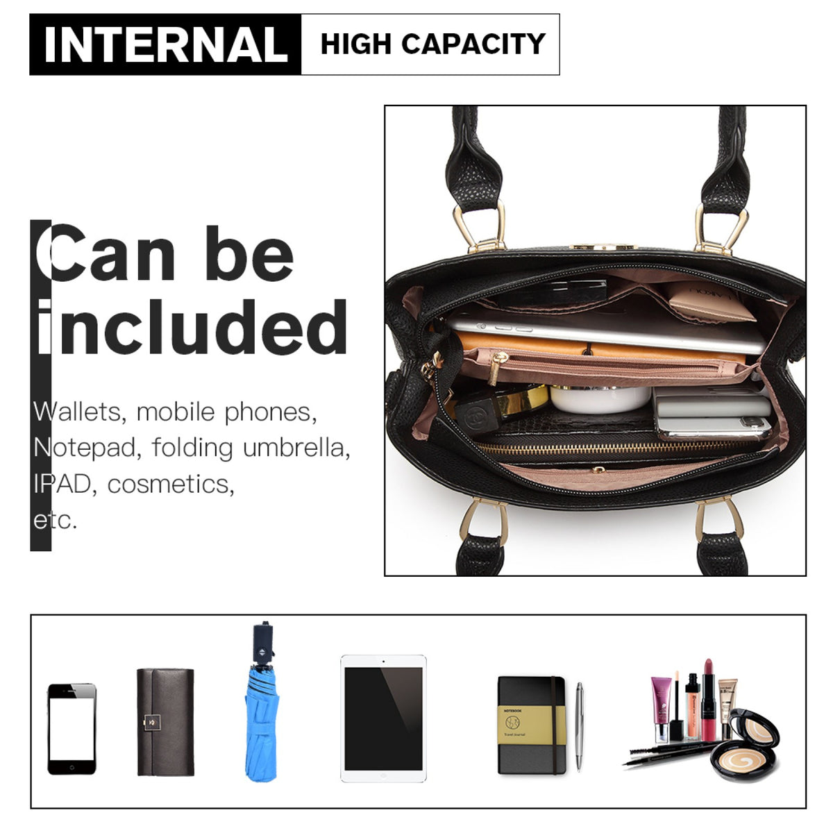 Miss Lulu Leather Look Weave Effect Shoulder Bag