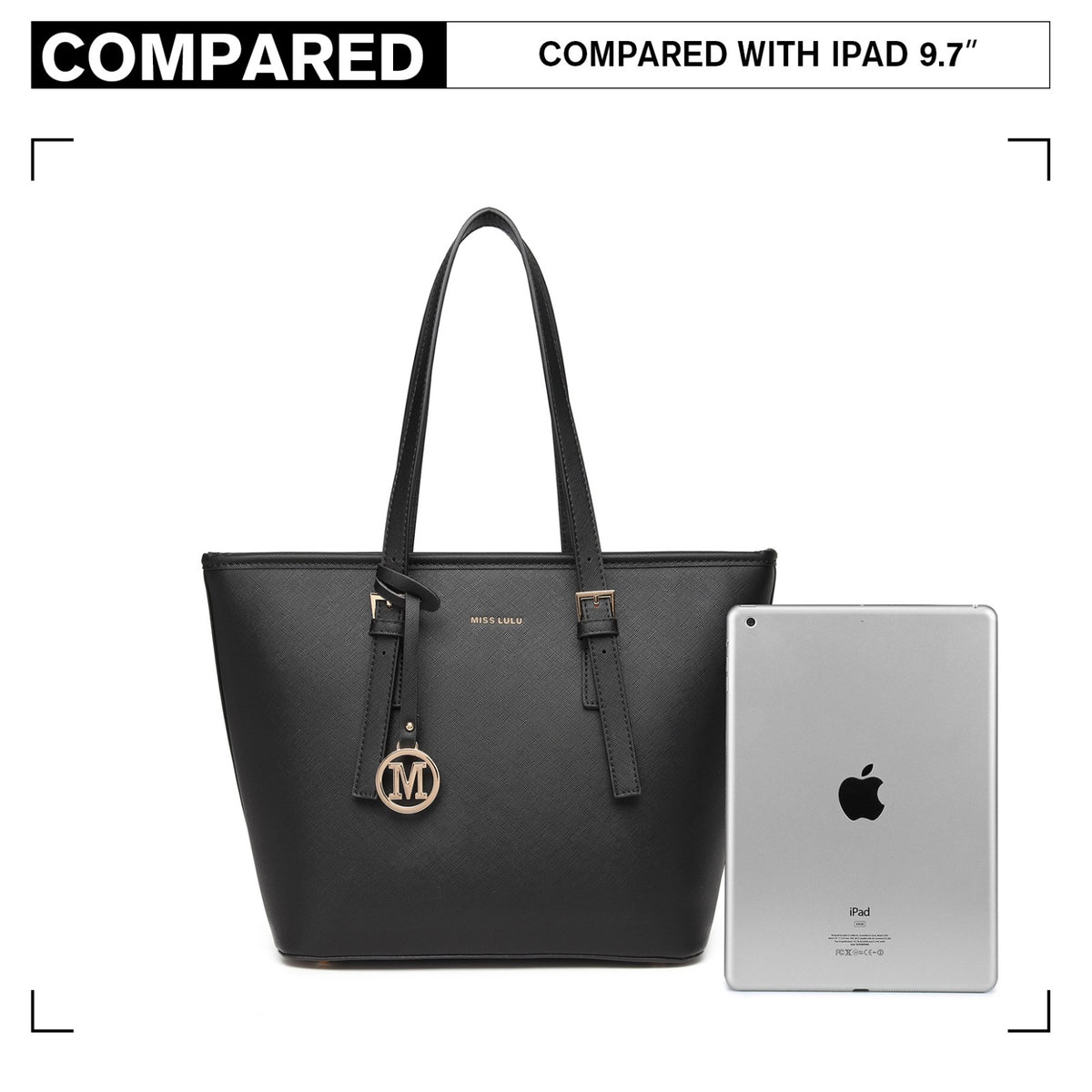 Miss Lulu Minimalist Tote Handbag Structured