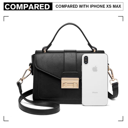 Miss Lulu Leather Look Midi Handbag