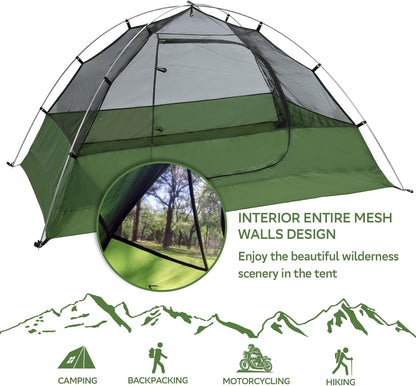 Waterproof 1/2/3/4 Man Tent, Lightweight Camping Tent