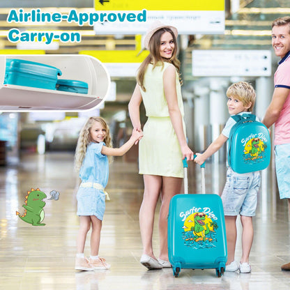 2 Pieces Kid Luggage Set with 4 Spinner Wheels and Telescopic Handle