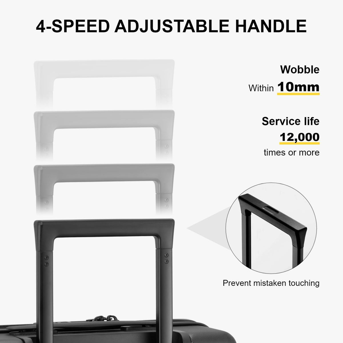 Checked Luggage 24 Inch Suitcase Hand Luggage Lightweight 100% PC Micro-Diamond Textured Design, Medium Size with Wheels, TSA Approved Hard Shell for Women Men for Travel(66Cm, 65,Dark Grey)