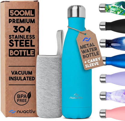 Stainless Steel Water Bottle 500Ml Vacuum Insulated Metal Flask