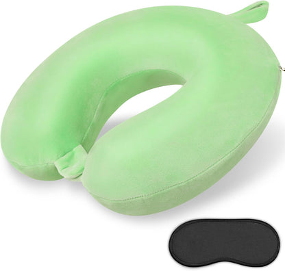 Travel Neck Pillow Memory Foam Airplane Pillows, Black