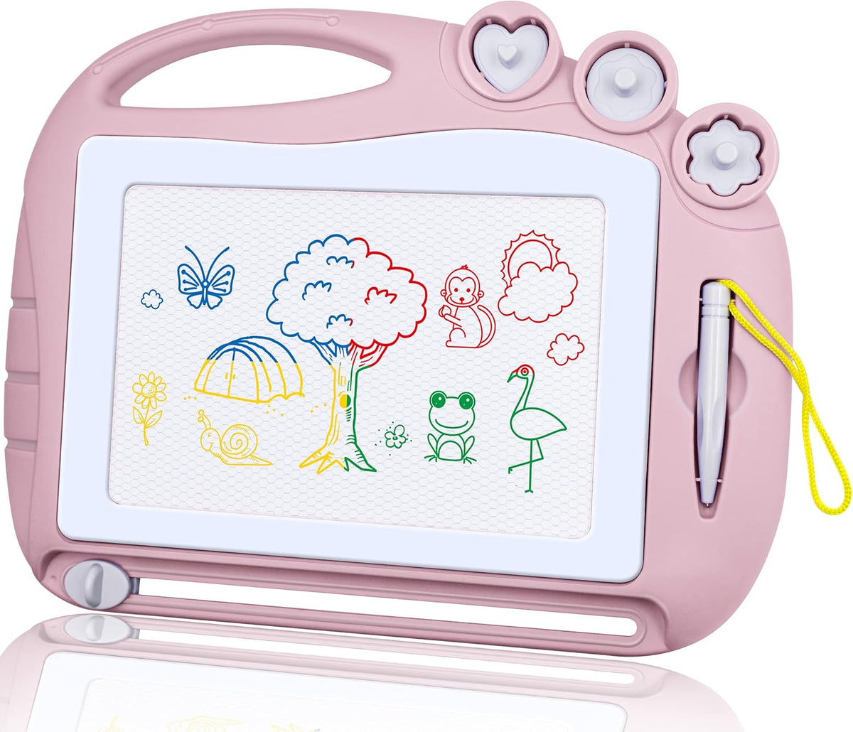 Magnetic Drawing Board Travel Size, Erasable Doodle Sketching Writing Board Pad Travel Games for Kids in Car, Early Education Learning Skill Development Toys for Girls Age 3 4 5 Year Old
