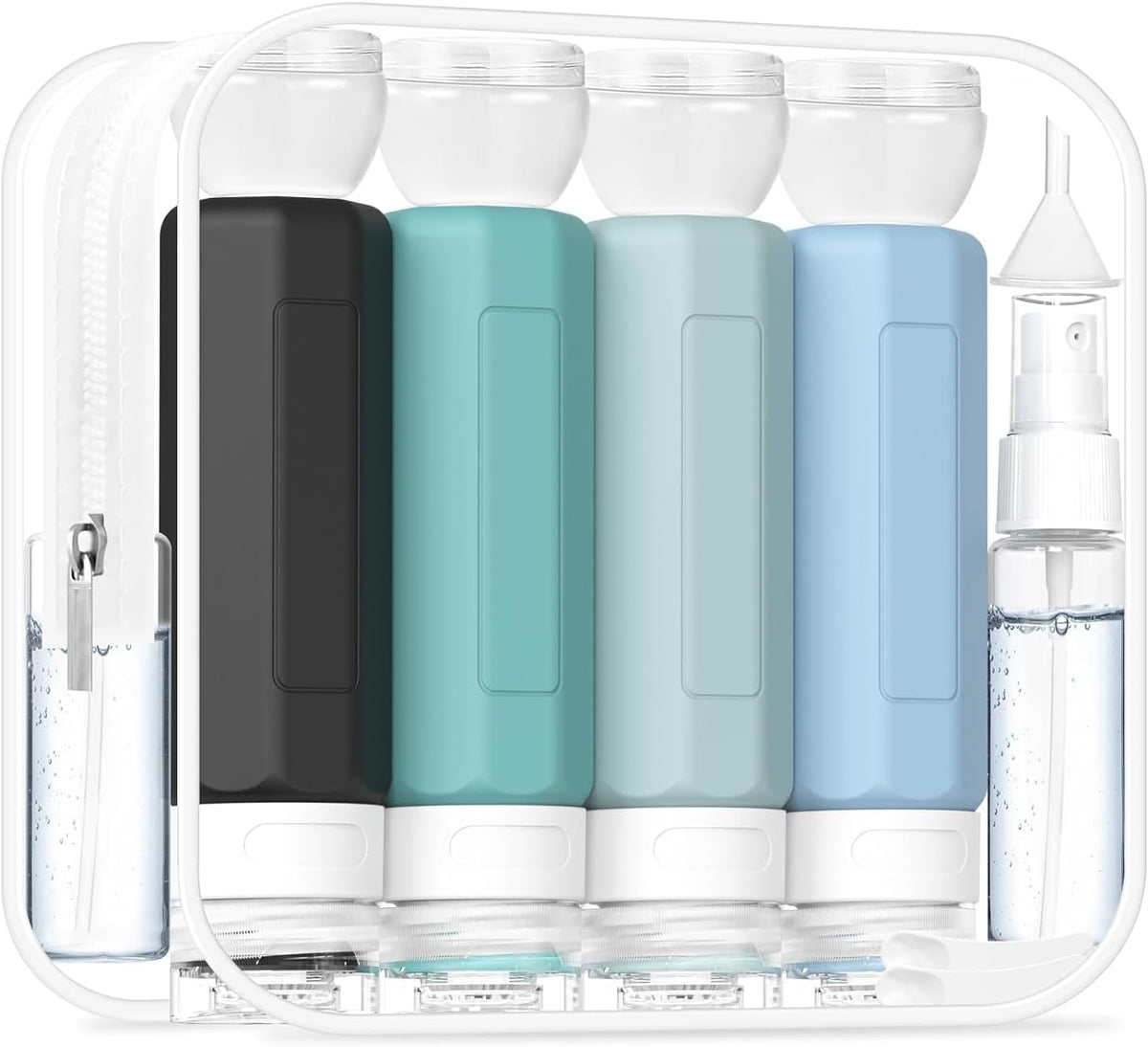17PCS Travel Bottles for Toiletries, Colorful, 100Ml
