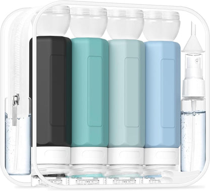 17PCS Travel Bottles for Toiletries, Colorful, 100Ml